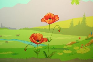 Décoration d'EHPAD d'Evian, couloir détail